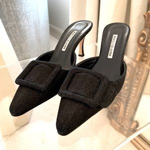 Manolo Blahnik dark denim Maysale
